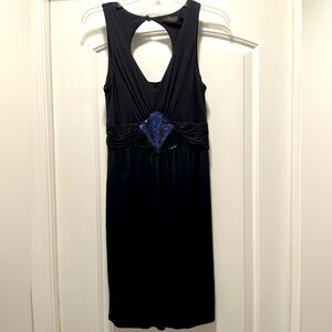 Akiko, Black dress with beaded detail, & back cut out. Size S, worn once